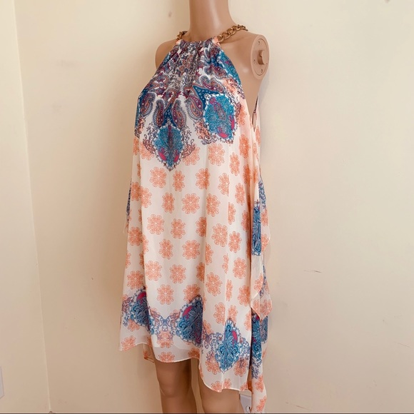 Bisou Bisou Cold Shoulder Trapeze Dress - Picture 7 of 8